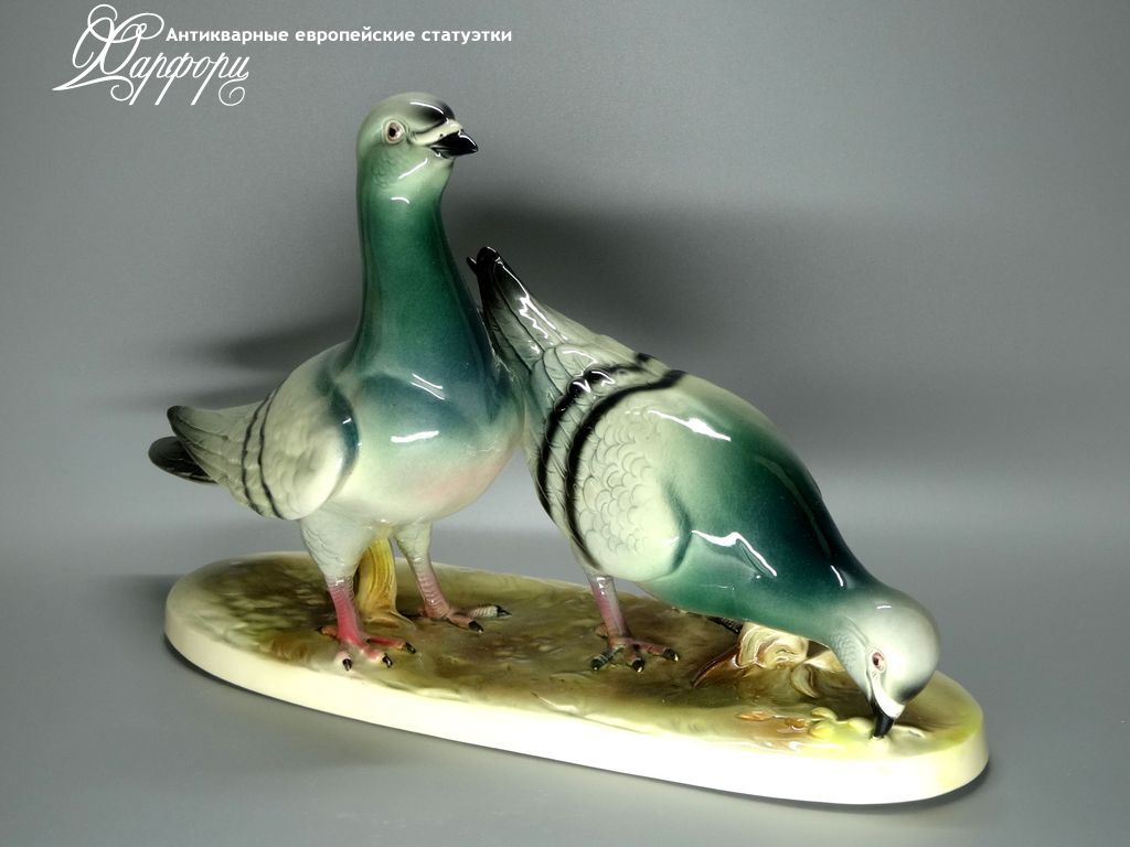 Купить фарфоровые статуэтки Katzhutte, Пара голубей, Германия